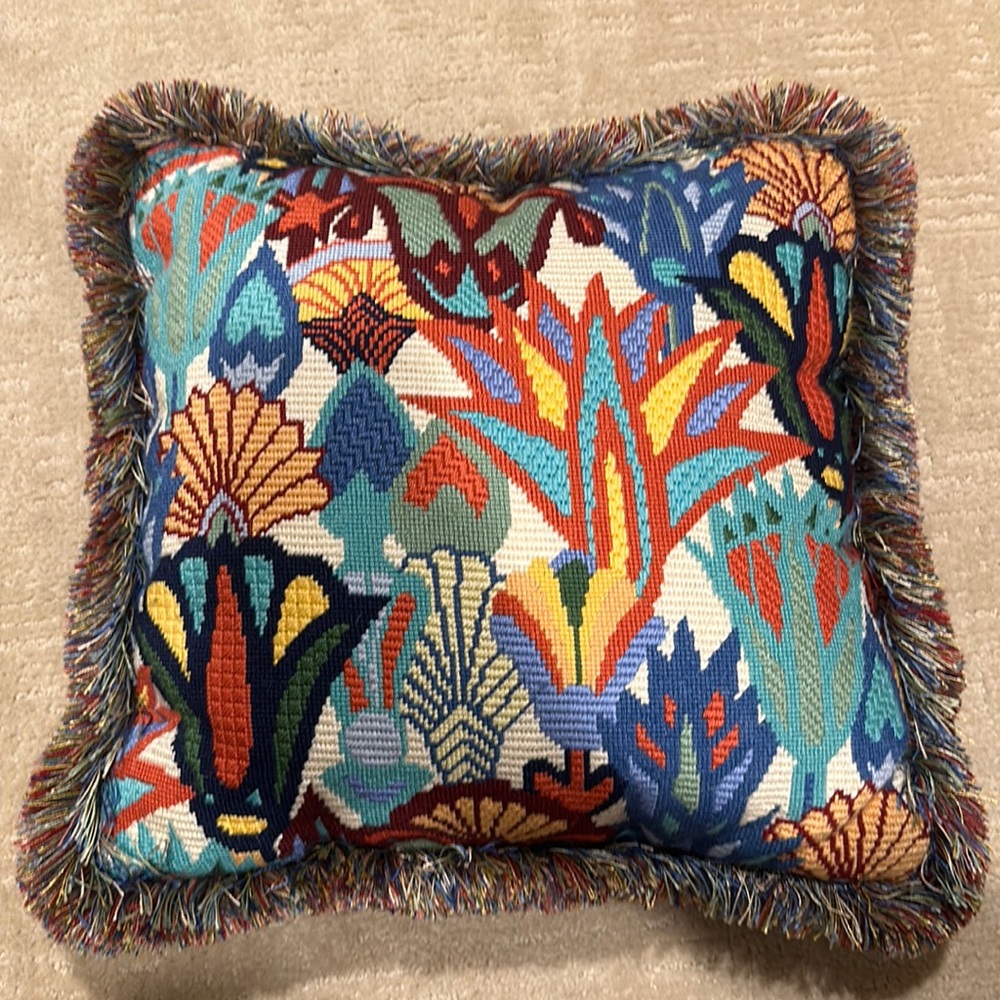 Needlepoint pillow